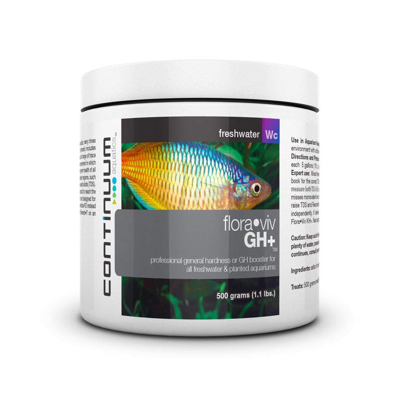 Continuum Aquatics Flora Viv GH+ - General Hardness (GH) Booster for Freshwater and Planted Aquariums (500-g) (QGHP500) - Image 1